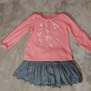 Shirt and skirt outfit 5T.